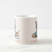 "Lezen. Leren. Dwaal." Schattigee Bookish Cat Koffiemok (Center)