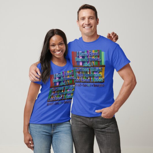 Lezen, leren en verbeelden t-shirt (Unisex)