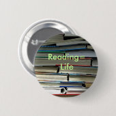 Lezen=leven Ronde Button 5,7 Cm (Voorkant /achterkant)