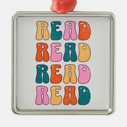 Lezen Lezen Metalen Ornament (Voorkant)