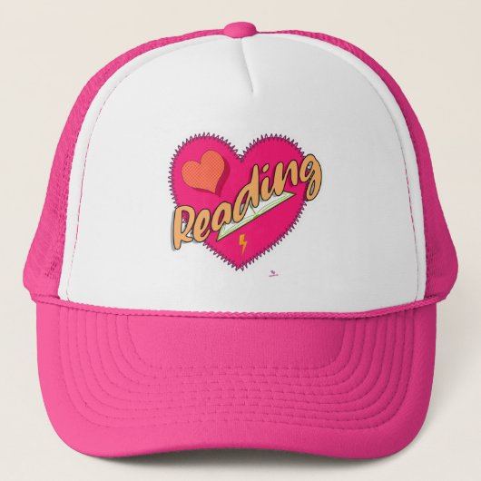 Lezen Liefde Boek Hart Motto Trucker Pet (Voorkant)