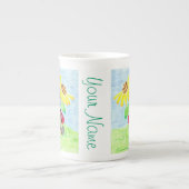 Lezen lieveheersbeestje Bone China mok (Voorkant)