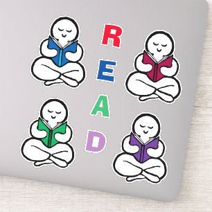 LEZEN mensen die boeken lezen Sticker