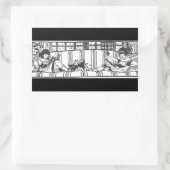 Lezen met Dolly Rechthoekige Sticker (Tas)