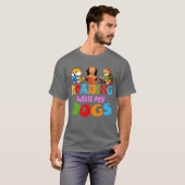 Lezen Met Mijn Honden Grappige hond Boek Liefhebbe T-shirt (Voorkant volledig)