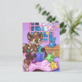 Lezen met papa Briefkaart (Staand voorkant)