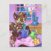 Lezen met papa Briefkaart (Voorkant)