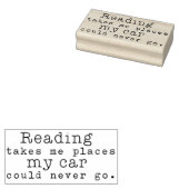 Lezen neemt me plaatsen rubberstempel (Gestempeld)