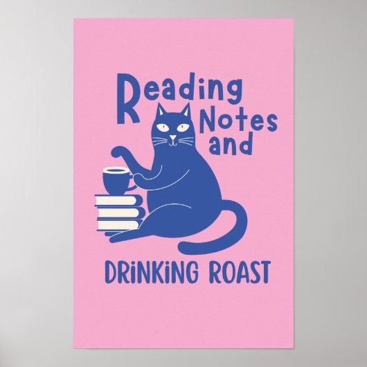 Lezen Notities en Drinken Roast Grappig Poster (Voorkant)