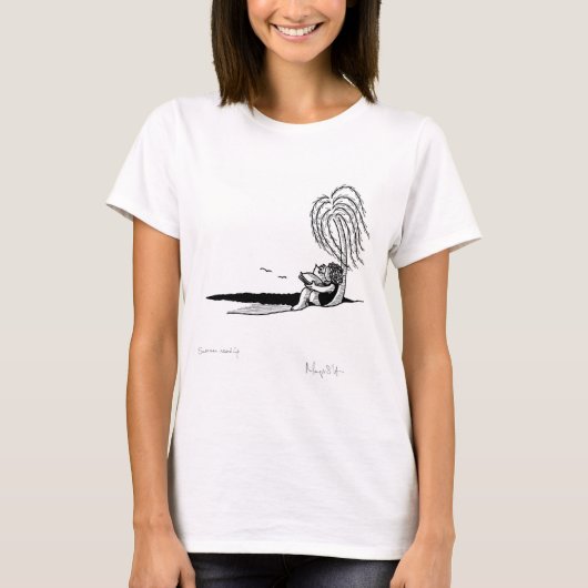 Lezen onder de sluipende wilg t-shirt (Voorkant)