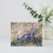 Lezen onder een bloeiende Hawthorne-Struik Briefkaart (Staand voorkant)