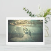 Lezen onder Zee mooie originele fantasiekunst Kaart (Staand voorkant)