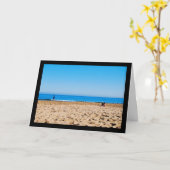 Lezen op het zandstrand kaart (Gele Bloem)