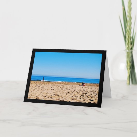 Lezen op het zandstrand kaart (Voorkant)