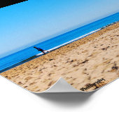 Lezen op het zandstrand poster (Hoek)