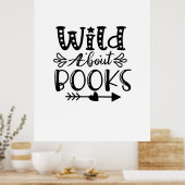 Lezen over kunst wild over boeken poster (Keuken)