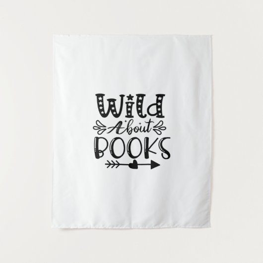 Lezen over kunst wild over boeken wandkleed (Voorkant)
