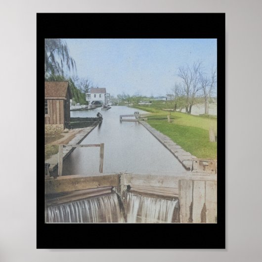 Lezen PA Schuylkill River Canal Lock Poster (Voorkant)