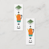 Lezen plus koffie Bladwijzer Kaart Mini Visitekaartje (Voorkant / Achterkant)