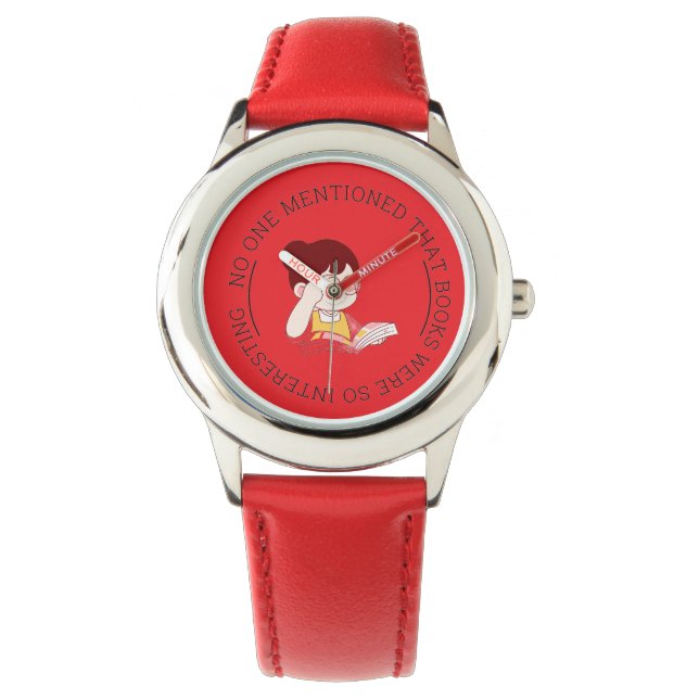 Lezen Quote Kinderen Horloge (Voorkant)