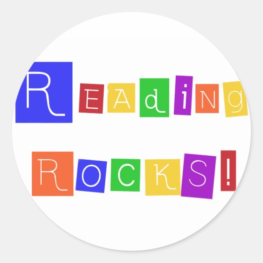 Lezen Rocks Tshirts en geschenken Ronde Sticker (Voorkant)