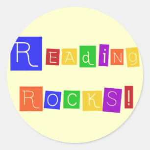 Lezen Rocks Tshirts en geschenken Ronde Sticker