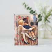 Lezen samen briefkaart (Staand voorkant)