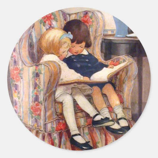 Lezen samen ronde sticker (Voorkant)