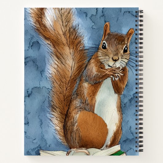 Lezen, schrijven, herhalen Eekhoorn Lezen van een  Notitieboek (Achterkant)