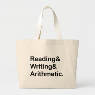 Lezen Schrijven Rekenen De 3 R's van School Grote Tote Bag