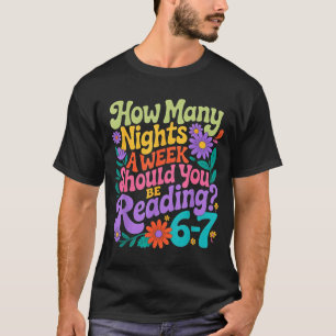 Lezen Six Seven Meme Boek Liefhebber 67 Leraar 6 7 T-shirt