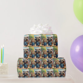 Lezen, spellen, rugzakken en glimlachen cadeaupapier