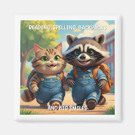 Lezen, Spelling, Rugzakken & Smiles Magneet