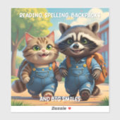 Lezen, Spelling, Rugzakken & Smiles Sticker (Vel)