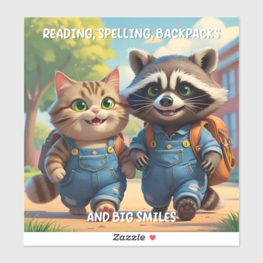 Lezen, Spelling, Rugzakken & Smiles Sticker (Vel)