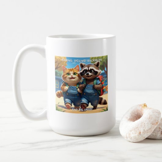 Lezen, Spelling, Rugzakken & Smiles V2+Tekst Koffiemok (Met donut)