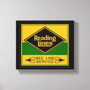 Lezen spoorwegen, bijenbaandienst canvas afdruk