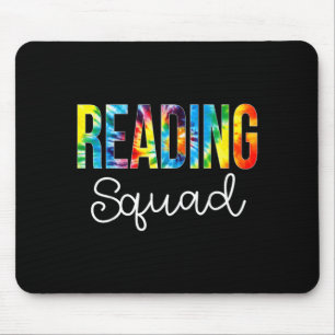 Lezen squad tie dye waarderingsdag hallo terug muismat