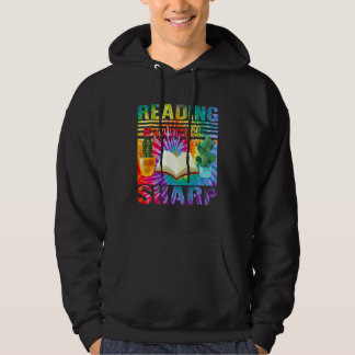 Lezen Tiedye Scherpe Cactus Boeken Lezer Boekenwur Hoodie