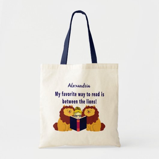 Lezen tussen de leeuwen tote bag (Voorkant)