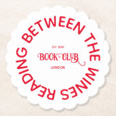 Lezen tussen de wijnboekenclub Red Crest Kartonnen Onderzetters (Voorkant)