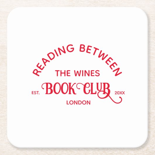 Lezen tussen de wijnboekenclub Red Crest Kartonnen Onderzetters (Voorkant)