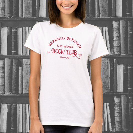 Lezen tussen de wijnboekenclub Red Crest T-shirt