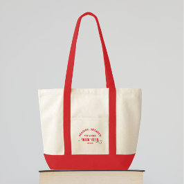 Lezen tussen de wijnboekenclub Red Crest Tote Bag