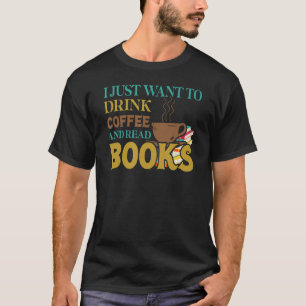 Lezen van avontuurlijke boeklezers drink koffie ge t-shirt