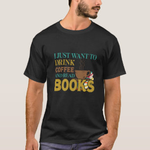 Lezen van avontuurlijke boeklezers drink koffie ge t-shirt