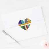 lezen van boekenbibliotheek hart sticker (Envelop)