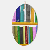 lezen van boekenbibliotheek keramisch ornament (Links)