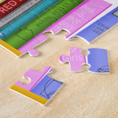 lezen van boekenbibliotheek legpuzzel (Zijkant)