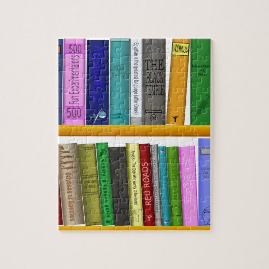 lezen van boekenbibliotheek legpuzzel (Verticaal)